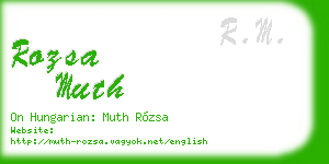 rozsa muth business card